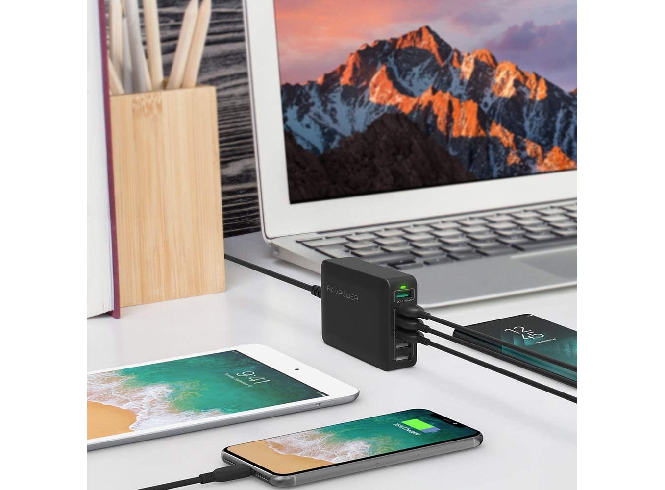 Bộ Sạc Nhanh QC 3.0 6 Cổng USB RAVPower RP-PC029 60W 3