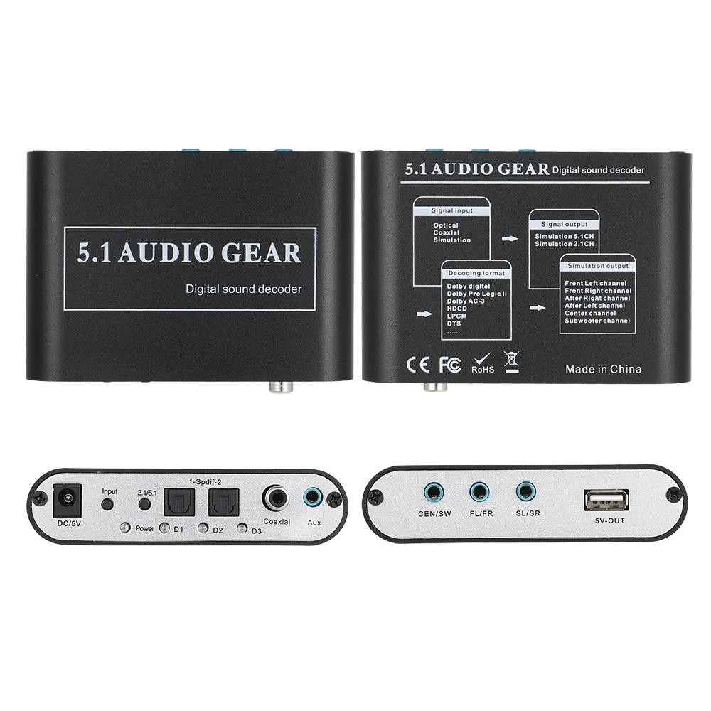 Bộ giải mã âm thanh vòm kỹ thuật số 5.1 kênh AC3 / DTS Audio Gear