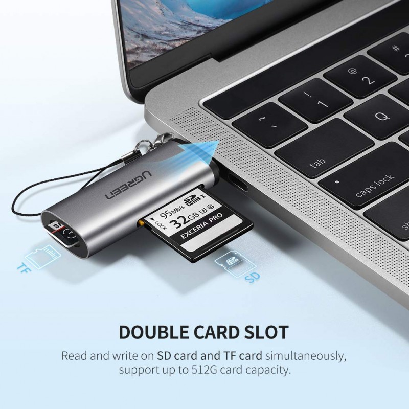 Đầu Đọc Thẻ SD/TF USB Type-C Ugreen 50704