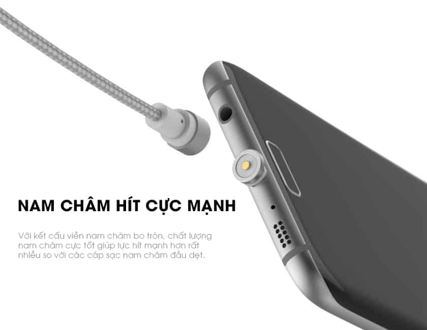 Dây Cáp Sạc 3 Chân Hút Nam Châm