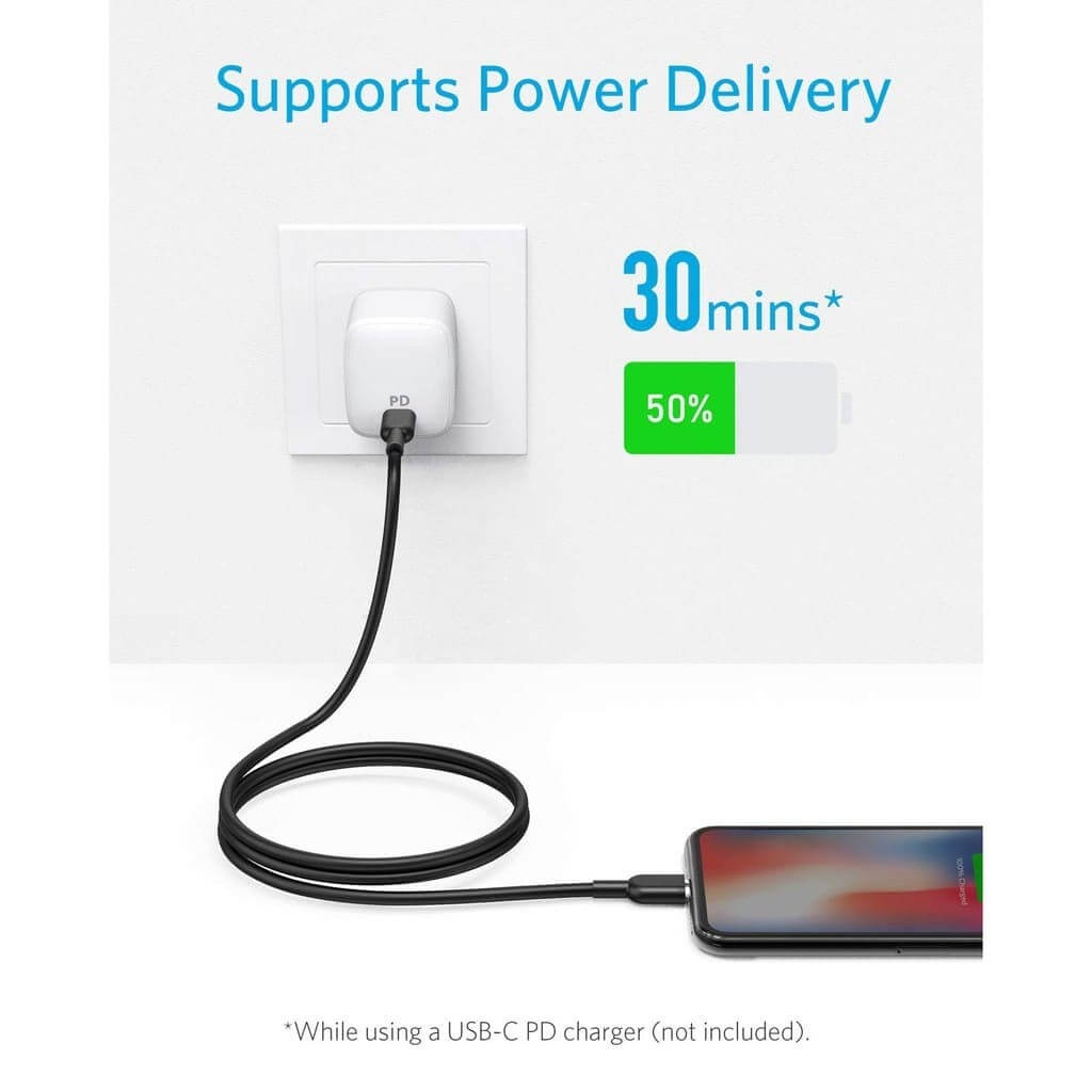 Cáp Type C To Lightning Anker PowerLine II dài 1.8m - A8633