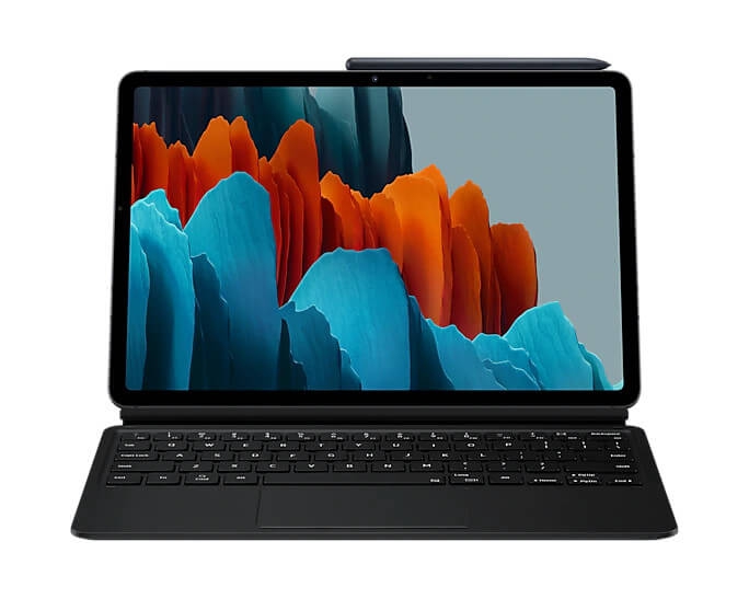 Bao Da Tích Hợp Bàn Phím Galaxy Tab S7 Book Cover Keyboard EF-DT870