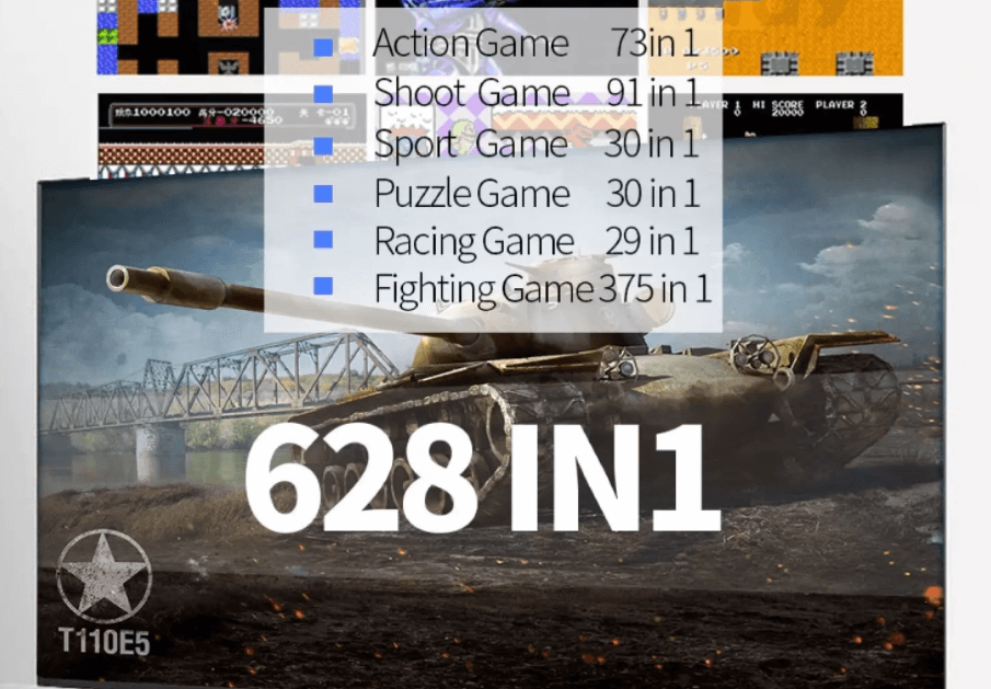 Máy Chơi Game Điện Tử Cầm Tay 4 Nút Tích Hợp 620 Trò Chơi 8 bit Đầu Ra HDMI EMX-041 2