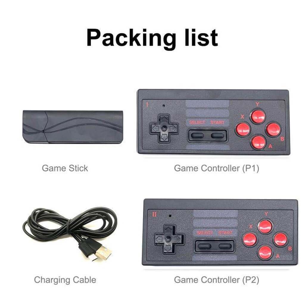 Máy Chơi Game Điện Tử Cầm Tay 4 Nút Tích Hợp 620 Trò Chơi 8 Bit Đầu Ra HDMI EMX-041
