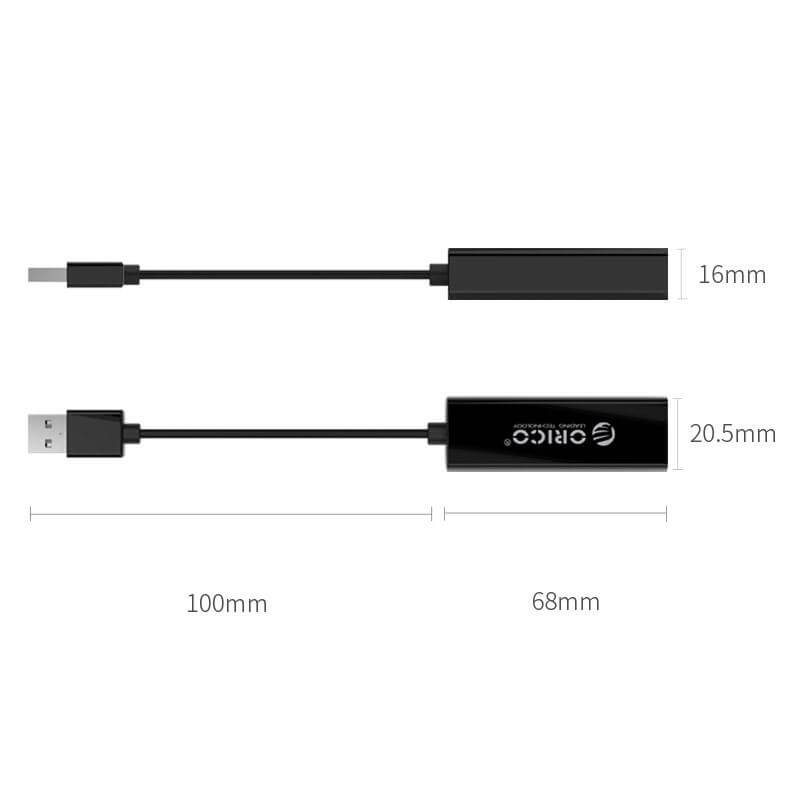 Bộ Chuyển USB 2.0 Sang Cổng LAN Orico UTJ-U2 2