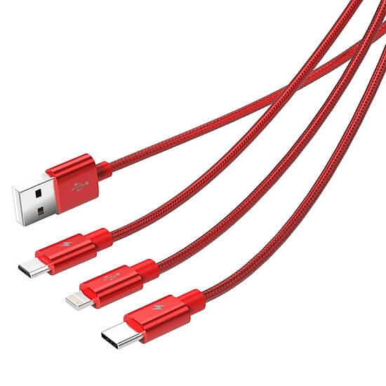 Dây Cáp Dù Sạc Điện Thoại 3 Đầu Orico Uts-12