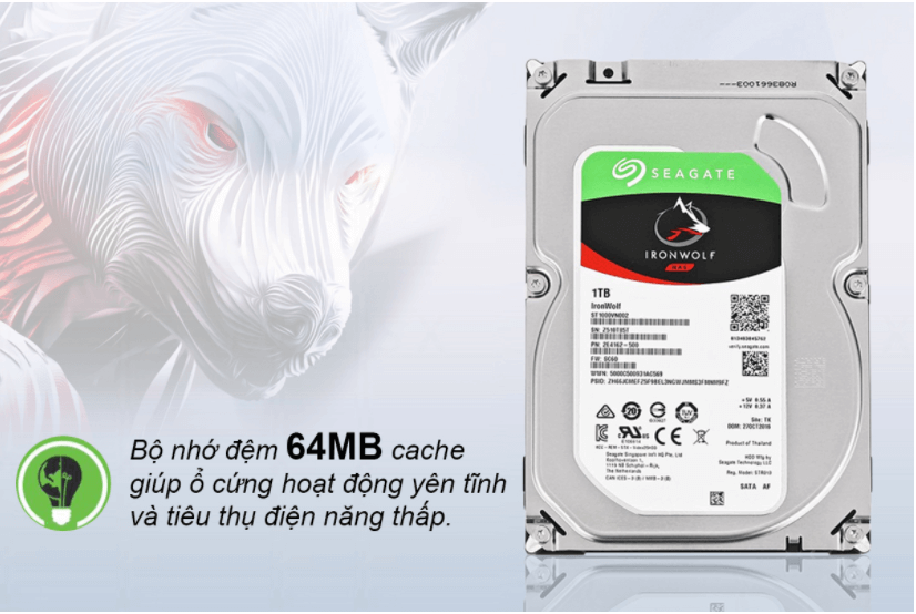 Ổ Cứng HDD Seagate IronWolf 1TB/64MB/3.5 - ST1000VN002 5