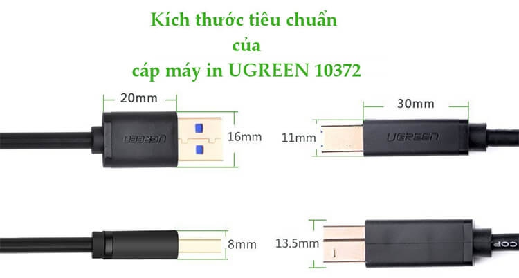Cáp USB 3.0 Type-B Ugreen 10372 (2m) 1