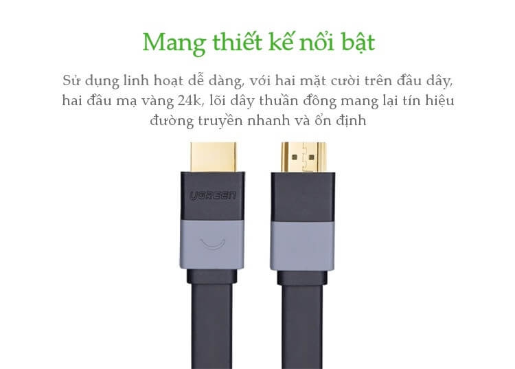 Cáp HDMI 1.4 Ugreen 30108 1m 2
