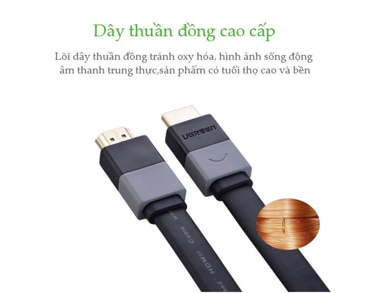 Cáp HDMI 1.4 Ugreen 30108 1m 3