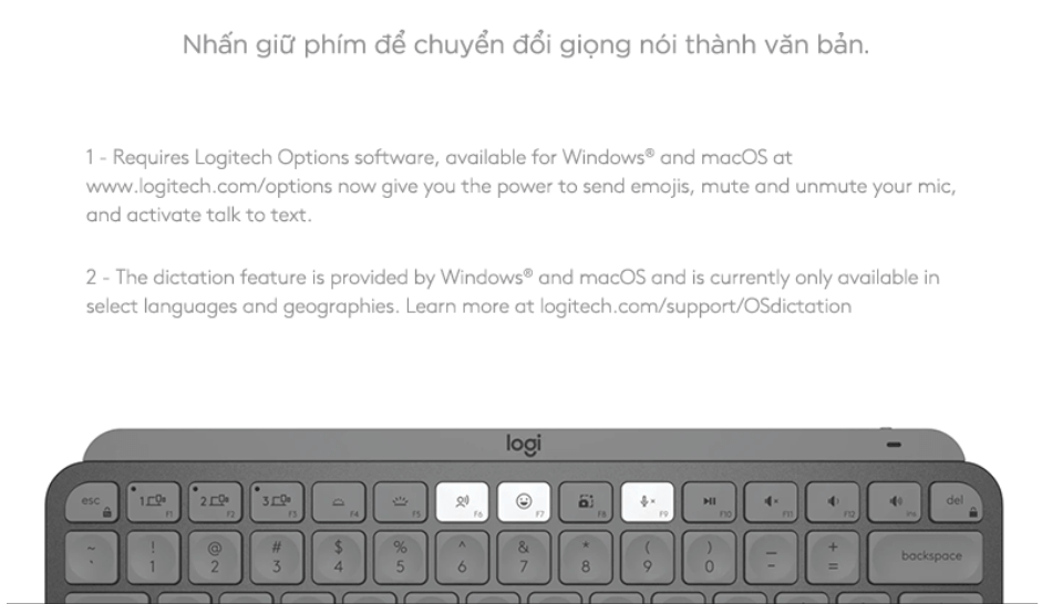 Bàn Phím Không Dây Bluetooth Logitech MX Keys Mini