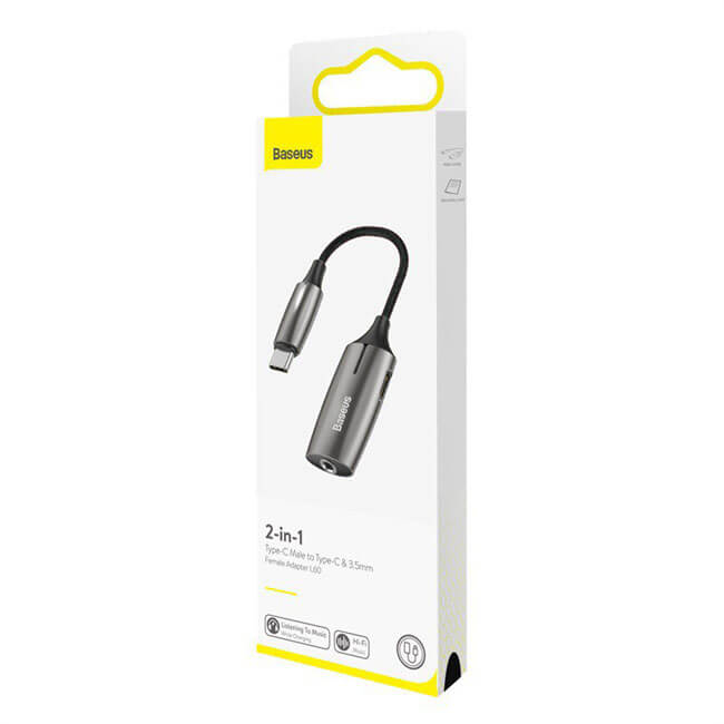 Đầu Chuyển Type C Sang Type C + Audio AUX 3.5mm Baseus L60