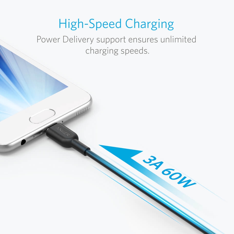 Dây Cáp Sạc USB Type-C Ra USB Type-C 2.0 Anker Powerline II 1.8m - A8482