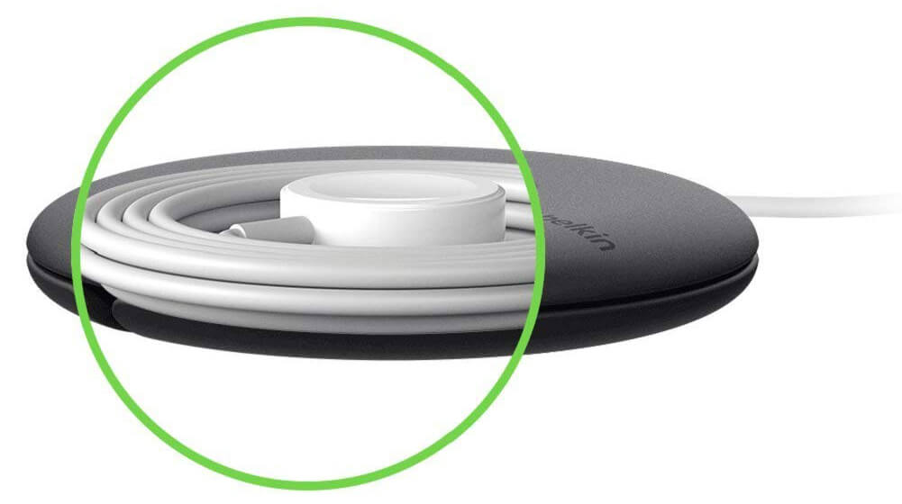 Đế Cuộn Dây Sạc Apple Watch Tích Hợp Giá Đỡ Hỗ Trợ Thu Gọn Và Chống Rối Dây Cáp Belkin F8J218bt