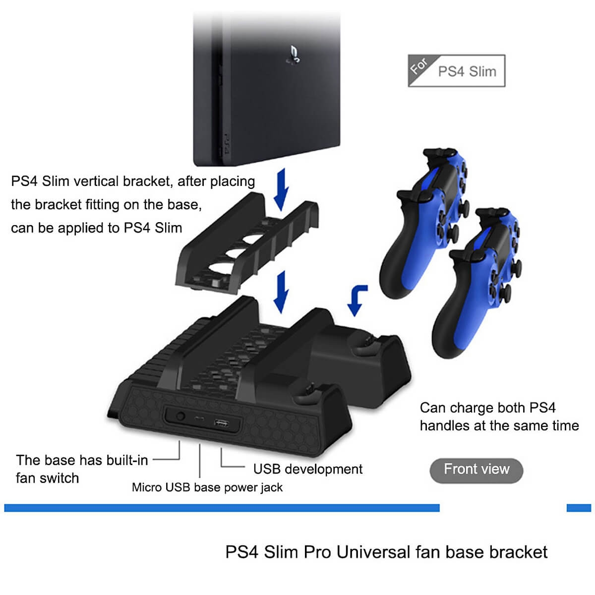 Đế Giải Nhiệt Đa Chức Năng Cho Ps4 Slim Dạng Đứng