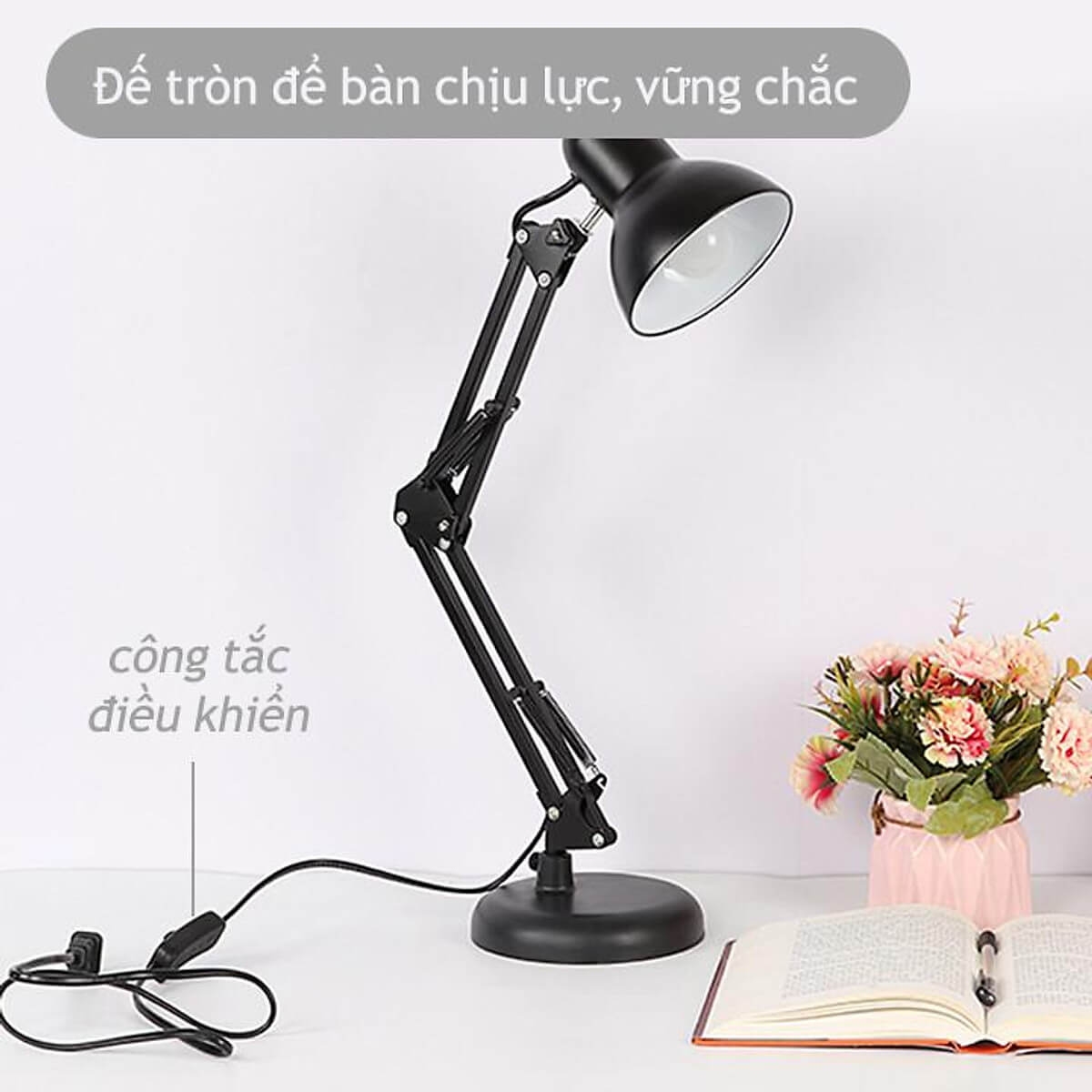 Đèn Học Kẹp Bàn Đế Tròn MT-811