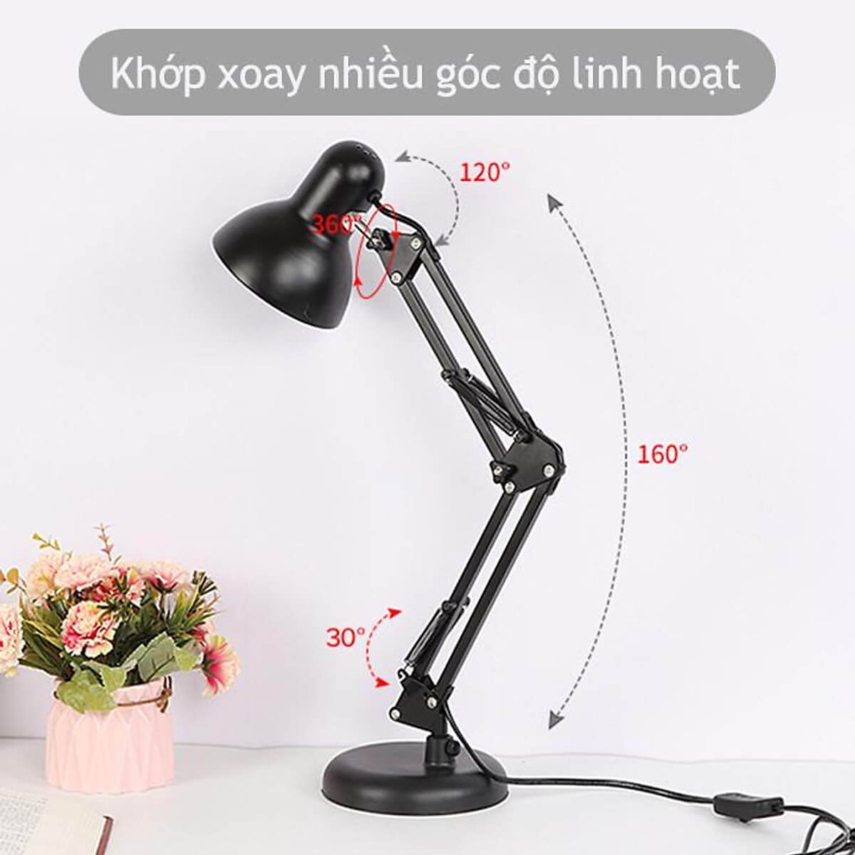 Đèn Học Kẹp Bàn Đế Tròn MT-811