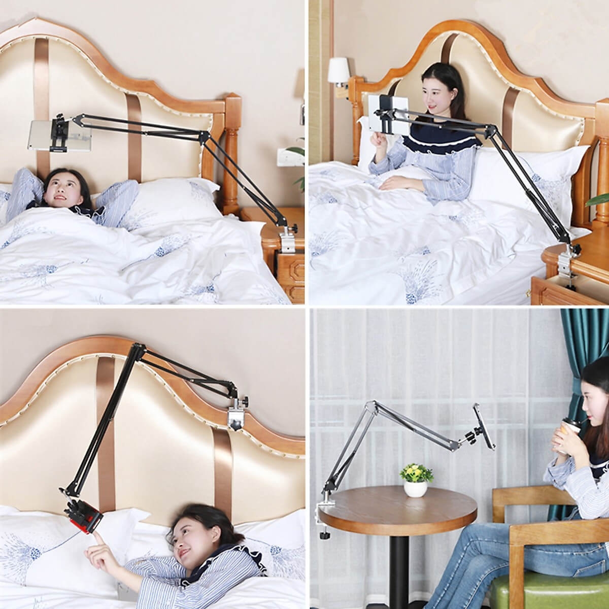 Giá Đỡ Điện Thoại, Máy Tính Bảng Có Chân Kẹp Đầu Giường, Cạnh Bàn