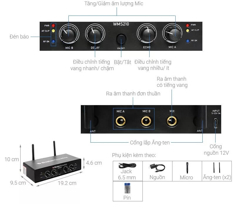 Micro Không Dây Boston Acoustics WMS210