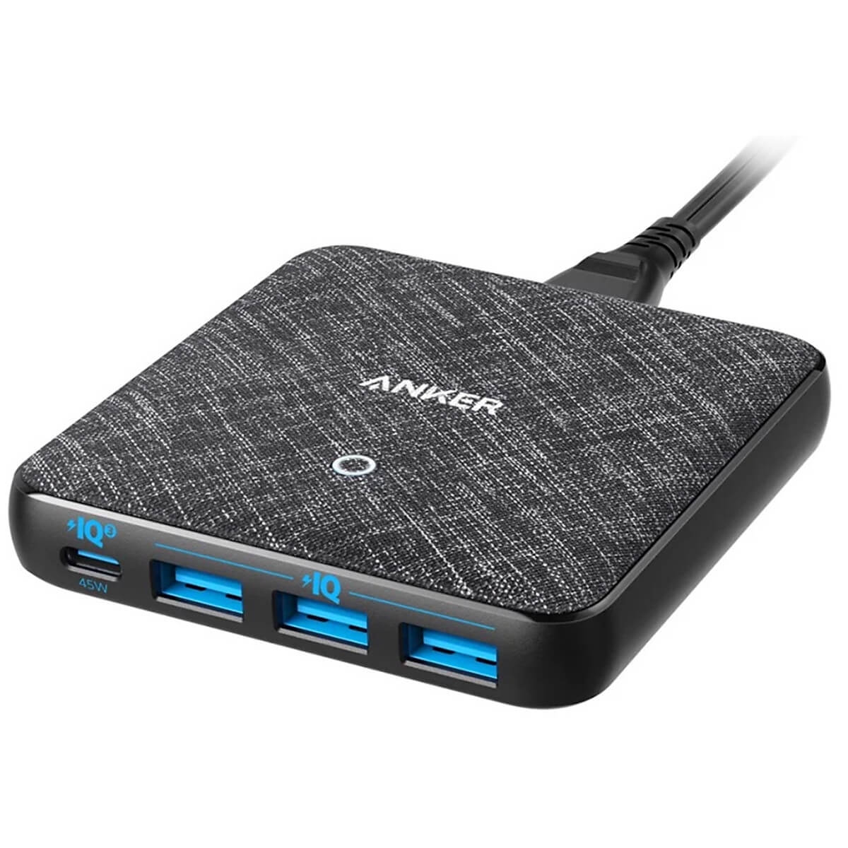 Adapter Sạc 4 Cổng Anker PowerPort Atom III Slim 65W PIQ 3.0 & GaN Tích Hợp USB Type-C Hỗ Trợ Sạc Nhanh - A2045