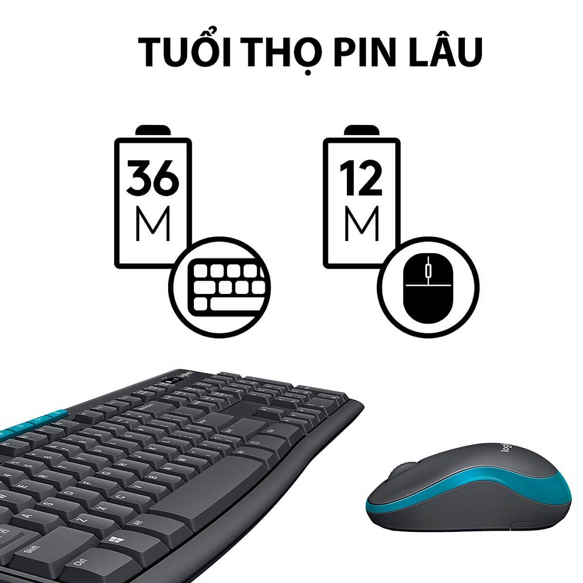 Bộ Bàn Phím Và Chuột Không Dây Logitech MK275 5