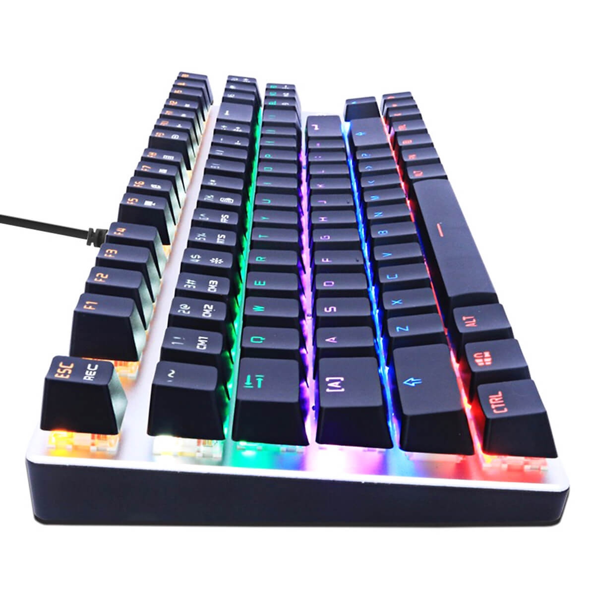 Bàn Phím Cơ Có Dây Metoo Zero X51 LED Blue Switch Tenkeyless