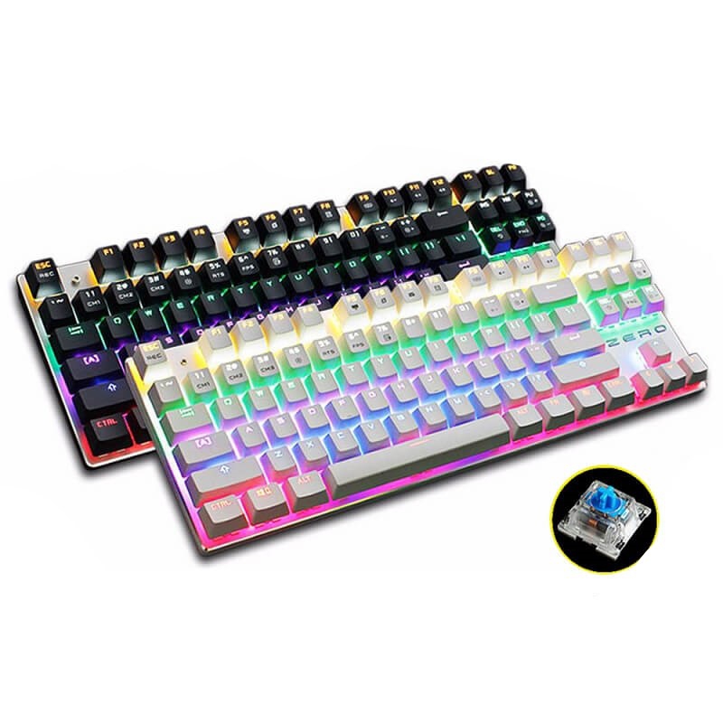 Bàn Phím Cơ Có Dây Metoo Zero X51 LED Blue Switch Tenkeyless 1