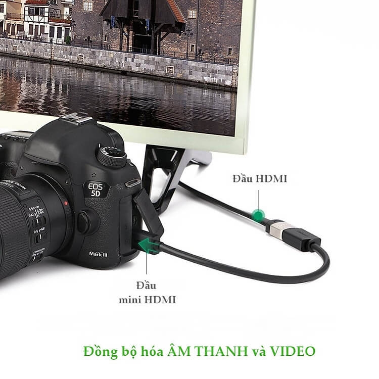 Cáp Chuyển Đổi Mini HDMI Đực Sang HDMI Cái Dài 25CM UGREEN 20137 1