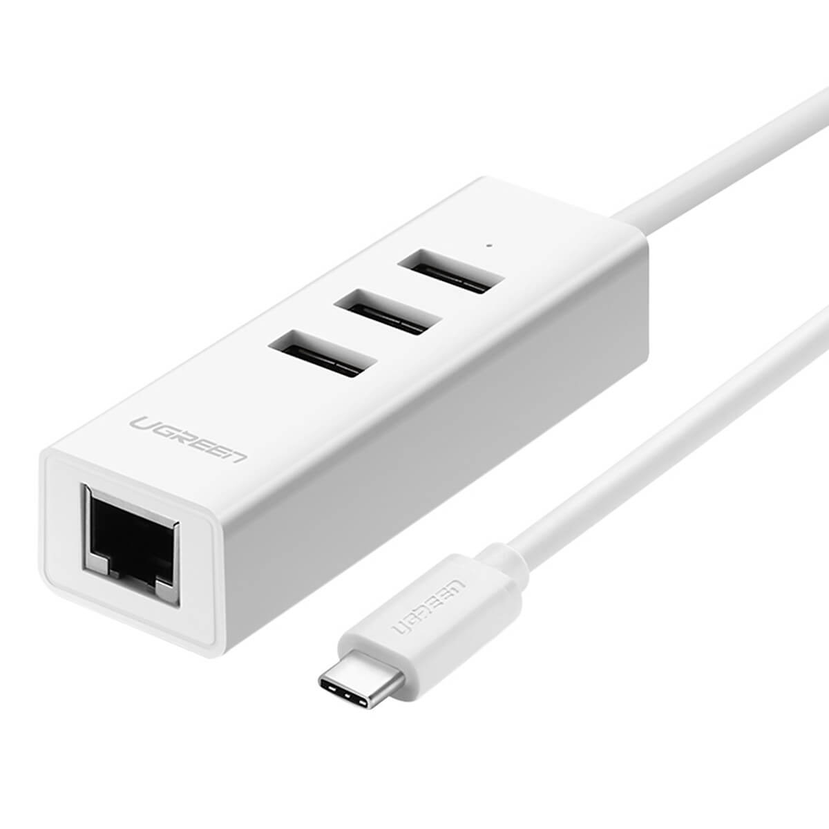Dây Cáp Chuyển Đổi USB Type C Sang LAN + Hub USB Ugreen 20792