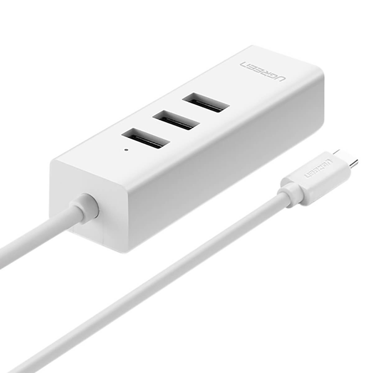 Dây Cáp Chuyển Đổi USB Type C Sang LAN + Hub USB Ugreen 20792