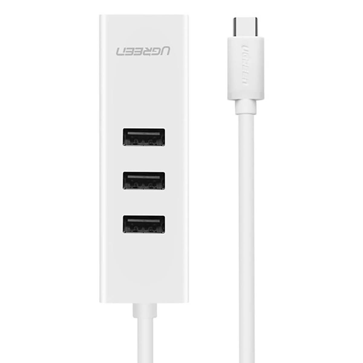 Dây Cáp Chuyển Đổi USB Type C Sang LAN + Hub USB Ugreen 20792