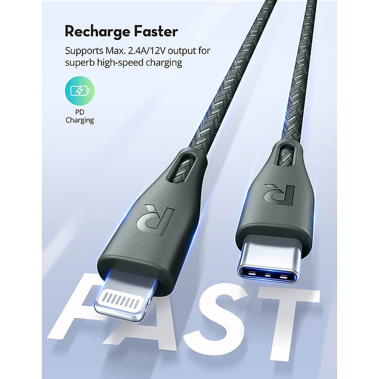 Dây Cáp Sạc Lightning Cho iPhone, iPad Chuẩn MFI Type C To Lightning - RP-CB1004 Dài 1,2m 2
