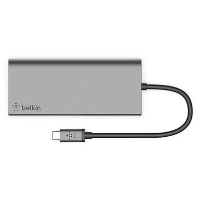 Hub USB Type-C Chia Đa Cổng USB-A/ USB-C/HDMI 4K/LAN/SD Card Belkin F4U092btSGY