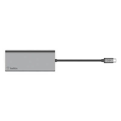 Hub USB Type-C Chia Đa Cổng USB-A/ USB-C/HDMI 4K/LAN/SD Card Belkin F4U092btSGY