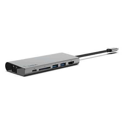 Hub USB Type-C Chia Đa Cổng USB-A/ USB-C/HDMI 4K/LAN/SD Card Belkin F4U092btSGY