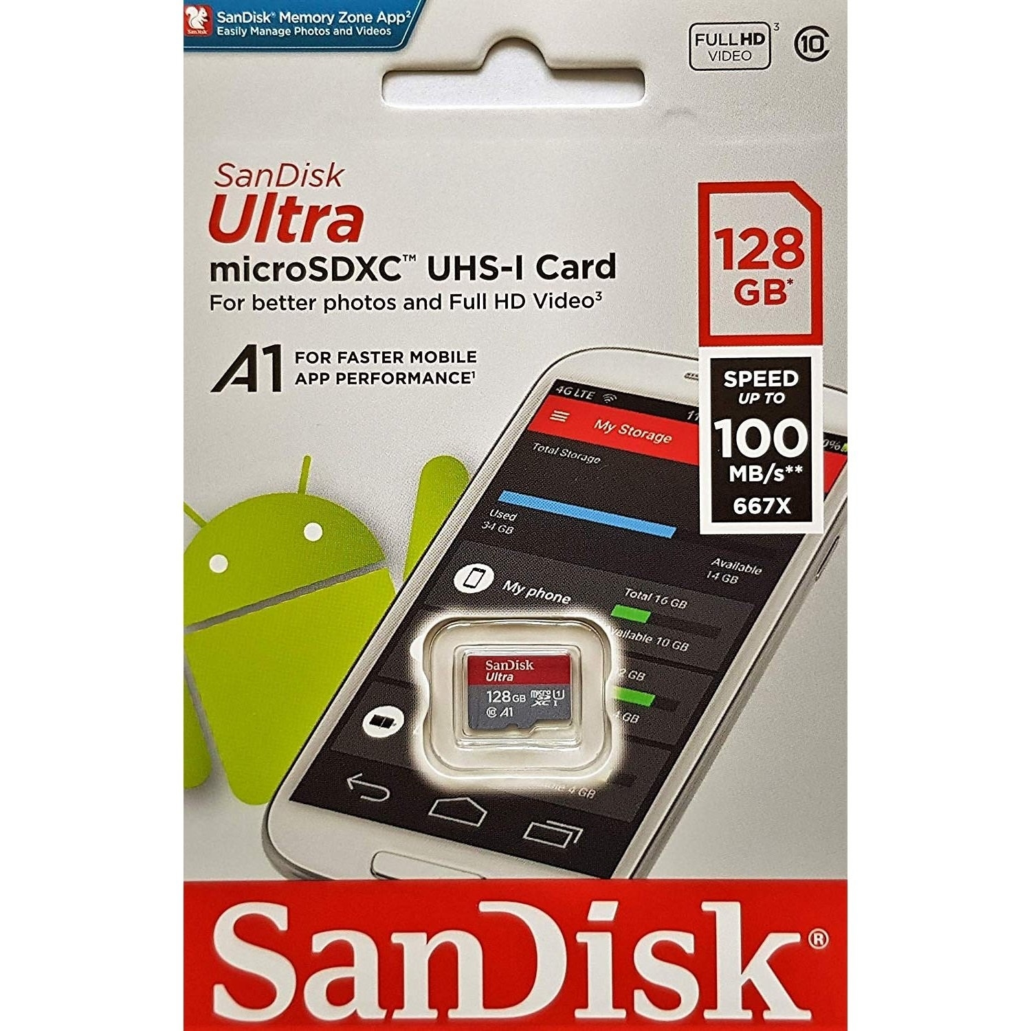 Thẻ Nhớ MicroSDXC SanDisk 128GB Ultra A1 Upto 100MB/s UHS-I 1