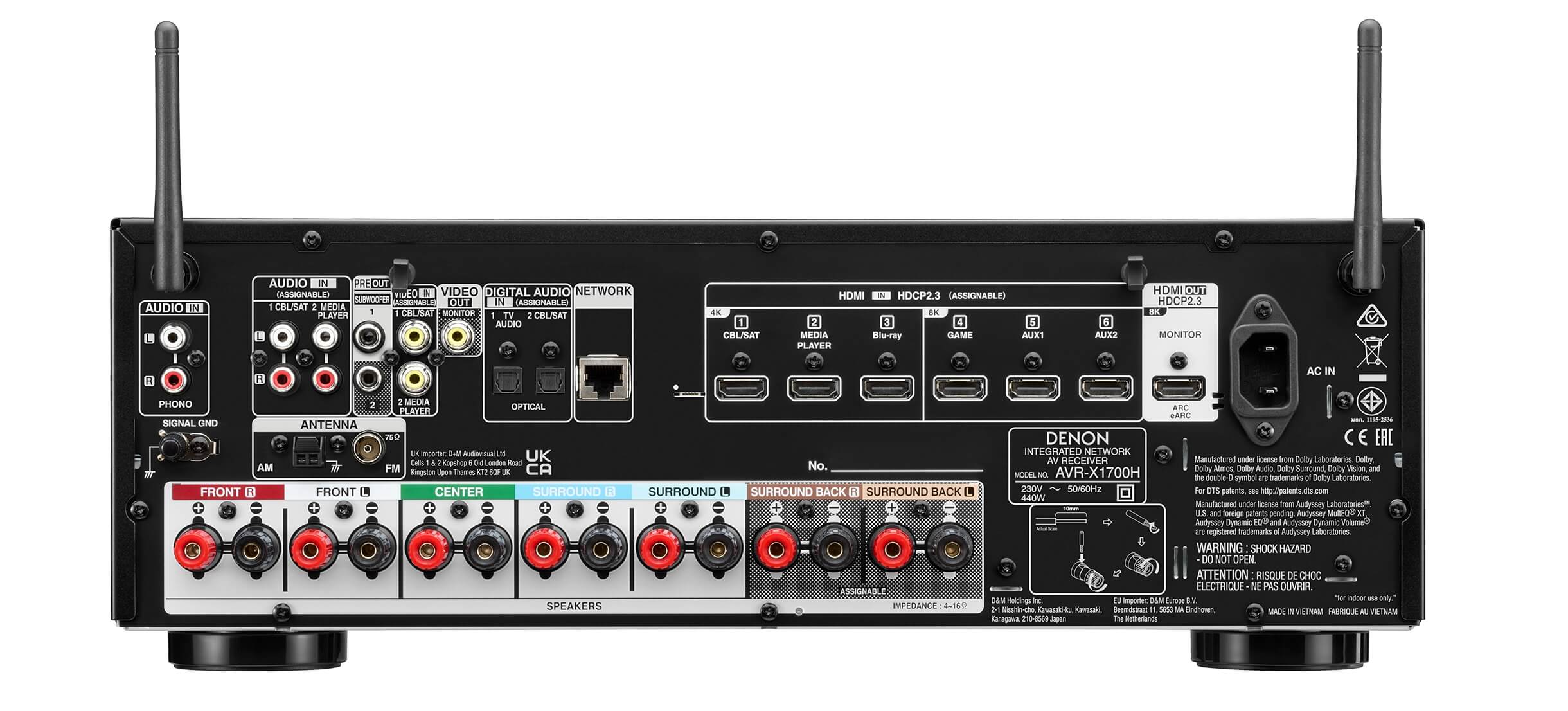 Ampli Receiver Denon AVR-X1700H