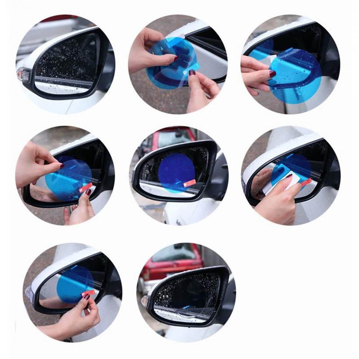 Bộ 2 Miếng Dán NANO eData Cao Cấp Chống Nước Cho Gương Ô tô (80mm) 3