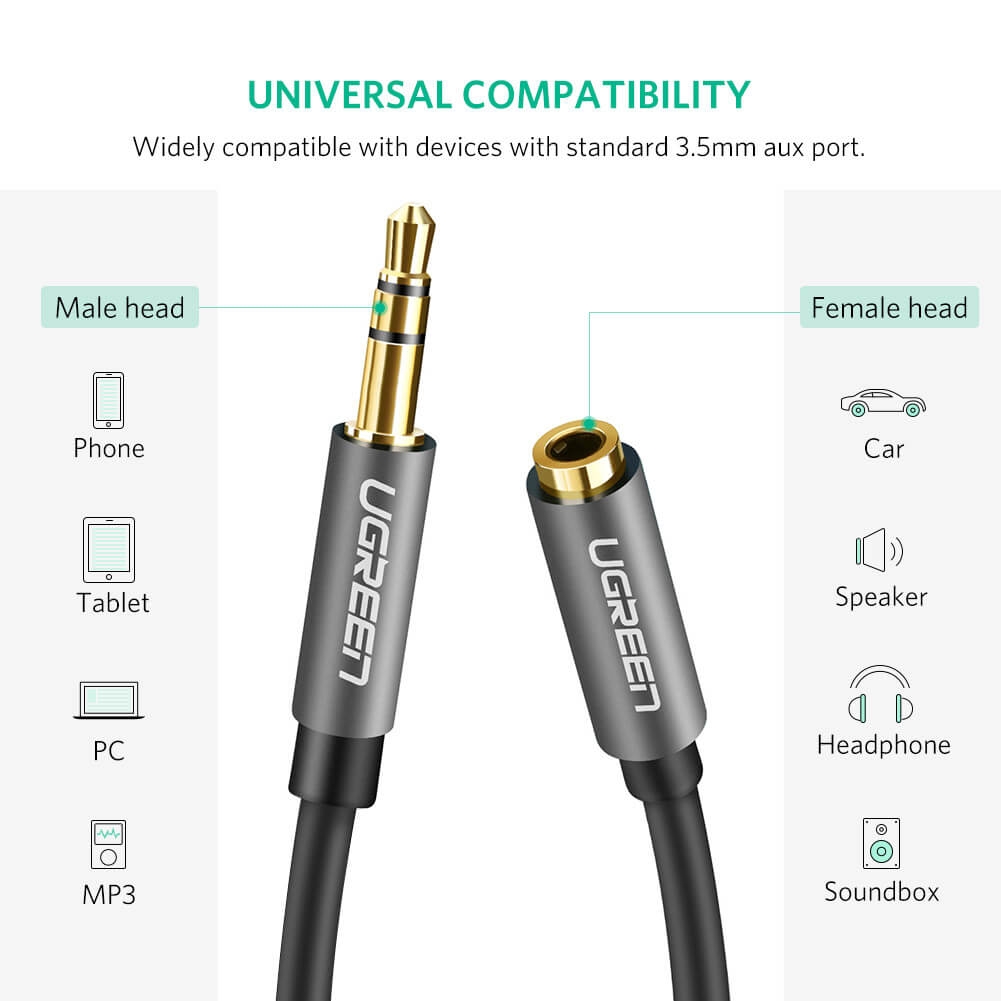 Cáp Audio 3.5mm Nối Dài 1m Ugreen 10592 1
