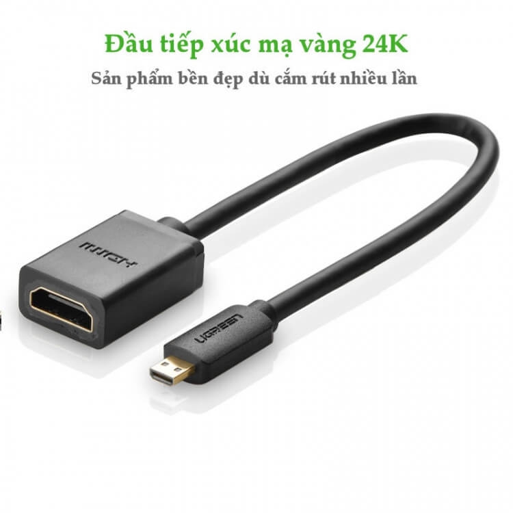 Cáp Chuyển Đổi MicroHDMI Sang HDMI Cái Ugreen 20134 7