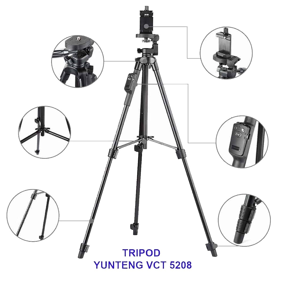 Chân Máy Ảnh Tripod Yunteng VCT-5208 3