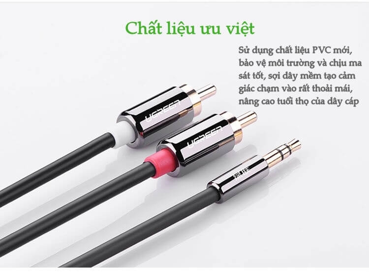 Dây Audio 3,5mm Ra 2 Đầu RCA Dài 1,5M UGREEN AV116 10583 3