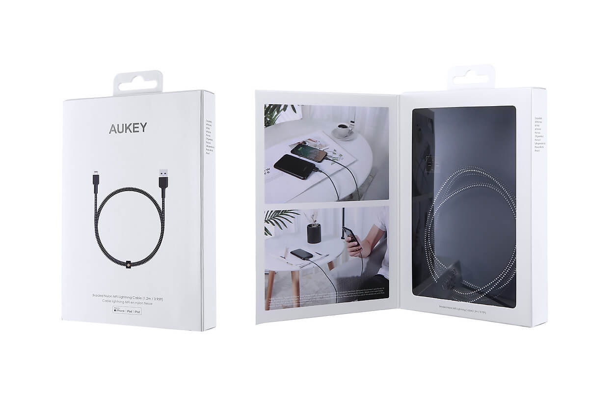 Dây Cáp Sạc Lightning Cho iPhone Chuẩn MFi Aukey CB-BAL3 1.2m