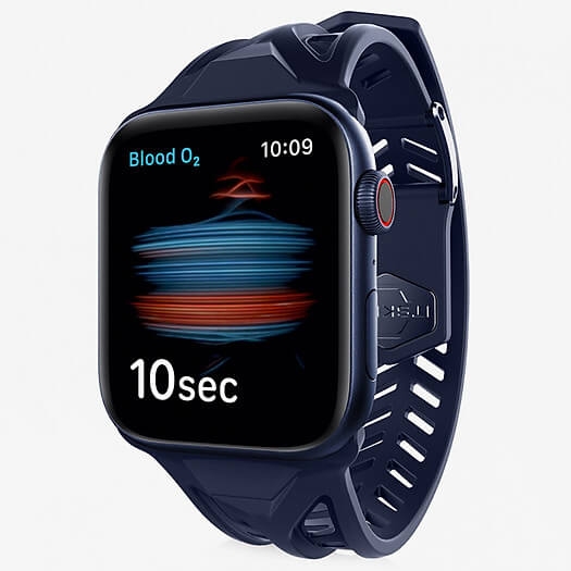 Dây Đeo Chuẩn Pháp Itskins Spectrum Strap Dành Cho Apple Watch Series SE, 4, 5, 6 Blue 44mm