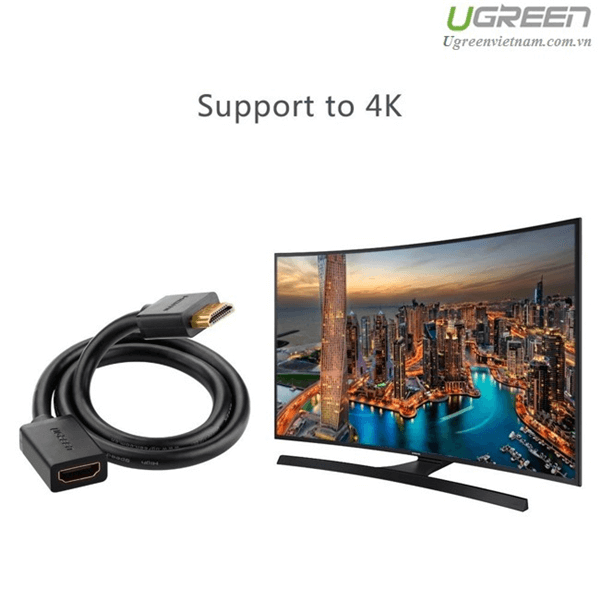 Dây Nối Dài HDMI 1.4 Thuần Đồng 19+1 Dài 1M Ugreen HD107 10141 1