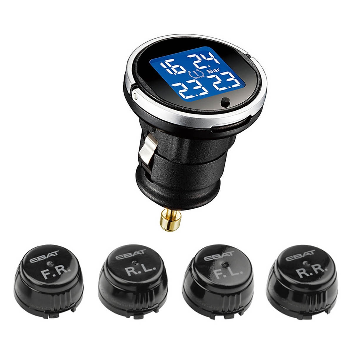 Hệ Thống Giám Sát Áp Suất Lốp LCD Không Dây 4 Cảm Biến EBAT ET-710AE