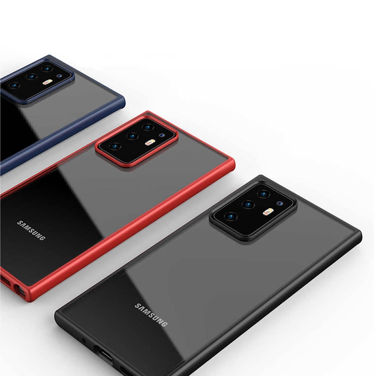 Ốp Lưng Viền Màu Lưng Trong Cao Cấp Dành Cho Samsung Galaxy Note 20, Note 20 Ultra