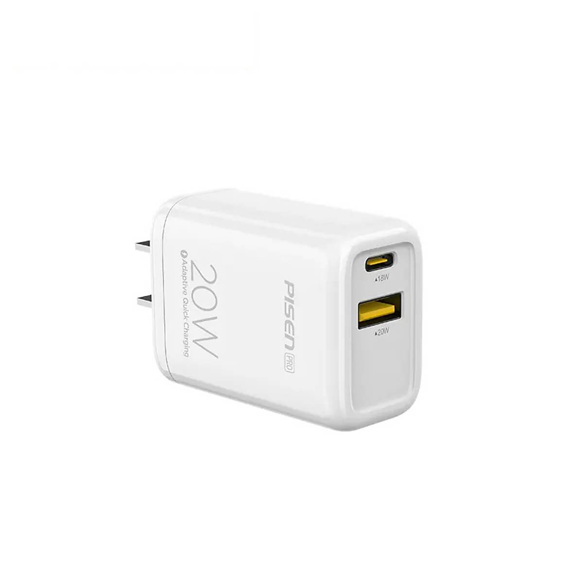 Sạc Điện Thoại PISEN Pro Dual Port QP 20W (QC, PD 20W) For iPhone 12, TS-C119(QP)