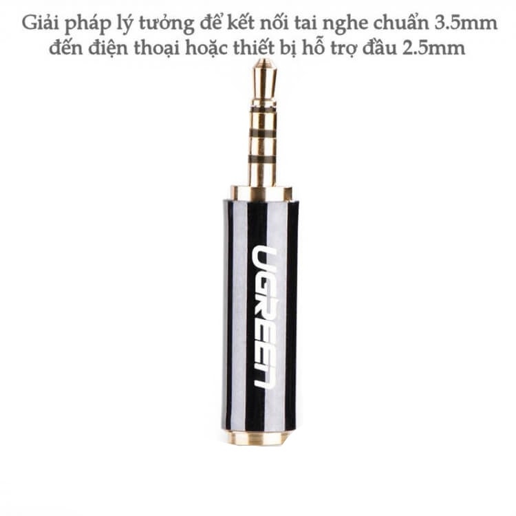 Đầu Chuyển Đổi 2.5mm Đực Sang 3.5mm Cái Dài 25mm Ugreen 20501 1