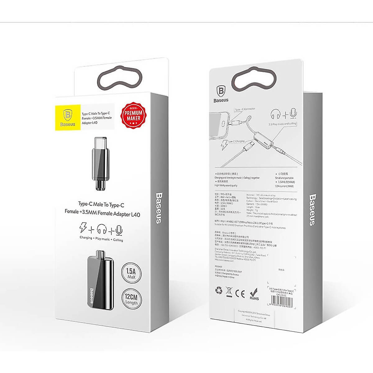 Đầu Chuyển Đổi Baseus CALL40 (Type C Sang Audio 3.5mm)